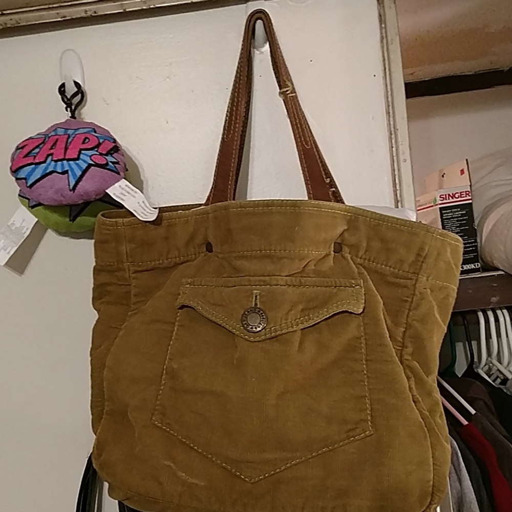Green corduroy Gap bag